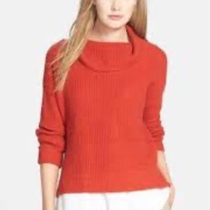 Eileen Fisher cozy Red Knit Sweater Eileen fisher 50% yak 50% wool